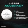 PRO SPIN Ping Pong Balls 3Star Premium White Table Tennis Balls HighPerformance 40+ ABS Professional Quality Ultimate Durability
