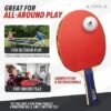 813q77wyYzL._AC_SX425_.jpg JOOLA Premium Table Tennis Set 4 Regulation Ping Pong PaddlesTraining Ping Pong Balls and Carrying Case