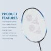 81lgujNK8hL._AC_SX425_.jpg YONEX Muscle Power 22LT Carbon Graphite Strung Badminton Racket with Full Racket Cover BlackBlue for Intermediate Players 83 Grams Maximum String Tension 30lbs