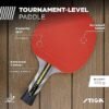 STIGA Carbon Fiber Ping Pong Paddle Performance Table Tennis Racket Black